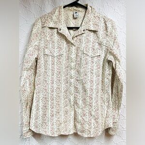 GAP Floral Print Cotton Western Style Shirt